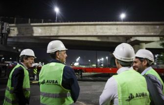 Puente Labruna colocaci�n de vigas